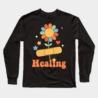 Healing retro vintage 70s style Long Sleeve T-Shirt